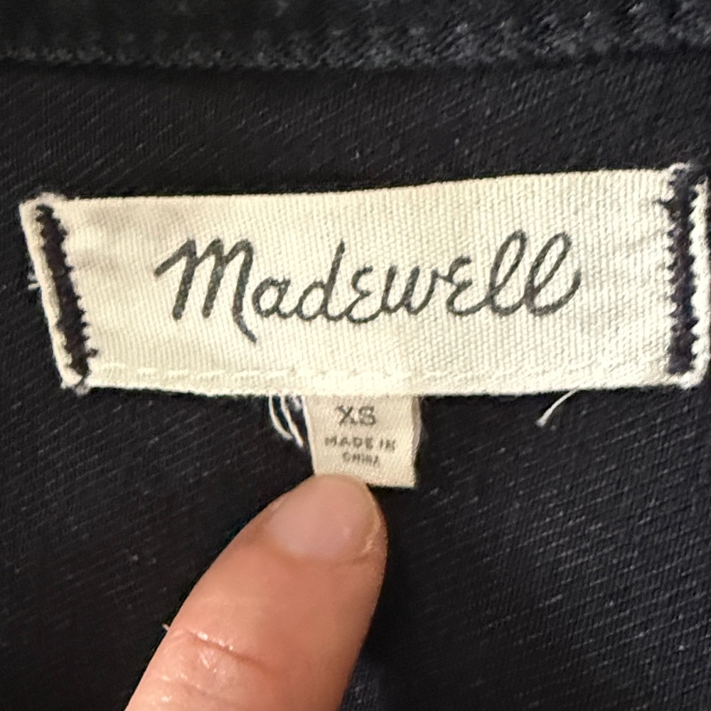 Madewell 100% Cotton Oversized Black Jean Jacket - Picture 3 of 5
